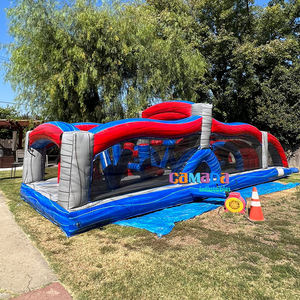 Carrera de obstáculos extremos Carrera de obstáculos inflable comercial al aire libre Desafío Juegos de fiesta inflables para adultos - Product Image 2