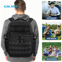 Sac à dos de voyage léger en Oxford unisexe, grande capacité, inspiré de l'armée, double compartiment, sac à dos isotherme pour le travail