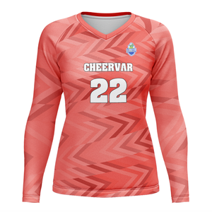 เสื้อวอลเลย์บอลแขนยาวทรงสลิมฟิตสำหรับผู้หญิงแฟชั่น - Product Image 1