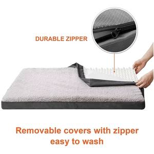 Umwelt freundliches ortho pä disches Hunde bett Klassische und modische rechteckige Schaumstoff-Haustier kisten matratze mit Samt bezug - Product Image 2