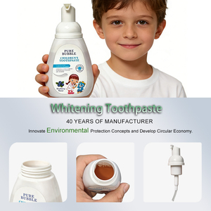 Private Label Custom Fluoride <strong>Free</strong> <strong>SLS</strong> <strong>Free</strong> Kids Mousse <strong>Toothpaste</strong> with Xylitol for Baby Brand Factory Bulk Wholesale - Product Image 2
