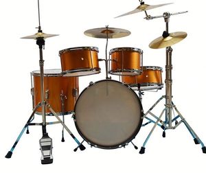 Kit de Batería de 5 Tambores + 4 Platillos <span class=keywords><strong>con</strong></span> Soporte y Pedales, Batería de Metal para Jazz y Rock, Venta al por Mayor OEM para Principiantes, Niños, Estudio, Escenario y Práctica - Product Image 3