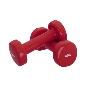 Mancuernas Recubiertas de Vinilo Rojo de 2 LB, Pesas Ligeras para Fitness, Equipo de Ejercicio Unisex - Product Image 6