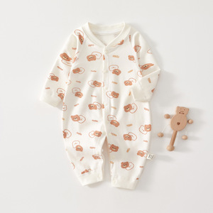 Body para bebé de algodón puro, mono unisex de manga larga para recién nacido, ropa de primavera y otoño - Product Image 1