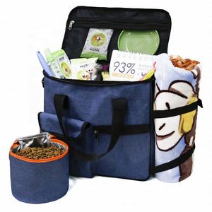 Free sample Airline Approved Durable Portable Premium-Quality <b>Pet</b> Travel <b>Food</b> Bag with 2 <b>Storage</b> <b>Containers</b> - Product Image 2