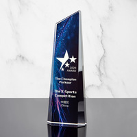Trofeo de Cristal Premium de 24 cm, Grabado de Logotipo Personalizado, Premios de Cristal K9 para Eventos Corporativos