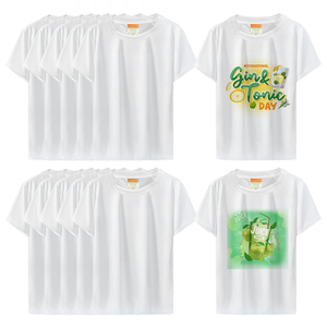 Diy Blanks-Camiseta de poliéster personalizada para hombre, prensa de calor, sublimación, camisetas deportivas blancas de manga corta para niños y adultos - Product Image 5