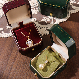 Manufacturer Customizable High-end Leatherette Paper Jewelry <b>Box</b> for <b>Rings</b> Necklaces Pendants Earrings Set Wedding Proposal Gift - Product Image 2