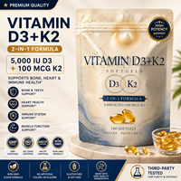 Gélules de Vitamine D3 K2 MK7 pour la Santé Osseuse – Complément Quotidien de Bien-être – Marque Privée OEM – Formule Personnalisée – Fournisseur Fabricant