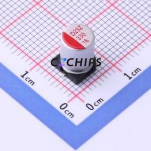 SVZ1CM331E09E00RAXXX ตัวเก็บประจุแบบแข็ง SMD, D6.3xL9 มม. ( ความจุ: 330uF ) ( ความแม่นยำ: 20% แรงดันไฟฟ้าที่กำหนด: 16V ) - Product Image 1