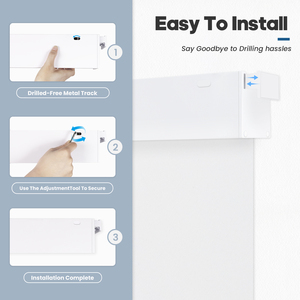 Tende a Rullo Motorizzate di Lusso Senza Foratura con Telecomando Elettrico Wireless per Decorazione Casa Smart Oscuranti - Product Image 3