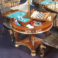 Table en marbre de Style Baroque royale, haut de Table pour les loisirs, empire et Volakas, couleur dorée, Baroque