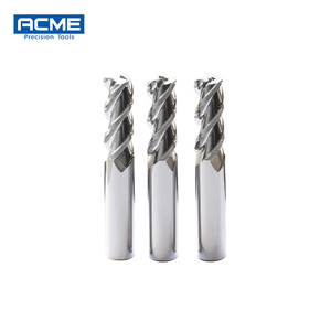Fraise à queue en carbure ACME Factory CNC pour aluminium, finition haute brillance, 3 cannelures - Product Image 5