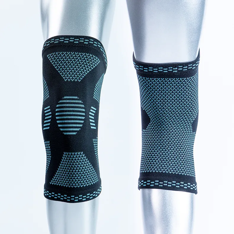 Unisex Elastic Breathable Knee Protector Brace Weightlifting Knee Sleeves for Running