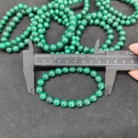 Bracelets en perles de Malachite verte de haute qualité, nouvelle mode de 8mm, pierres précieuses naturelles, bijoux