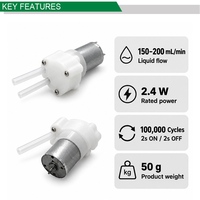 Pompe péristaltique miniature PYRP350-XA 350 pour distributeur de savon, lave-mains, extraction de lubrifiant