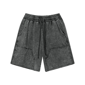 Cotton Drill Woven Street Shorts para hombres Venta al por mayor Pantalones cortos de diseño negro - Product Image 1