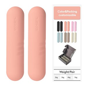 Haltères en silicone ergonomiques portables et écologiques, haltères souples pour studio de fitness, emballage couleur personnalisé - Product Image 1