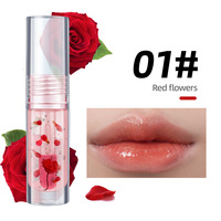 Fruit naturel végétalien mignon saveur végétalienne brillant à lèvres vitamine E fleur pêche bio longue durée liquide rouge à lèvres huile brillant