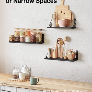 Wooden <b>Wall</b> <b>Mounted</b> <b>Shelves</b> 3 Tier Rectangle Durable Multipurpose For Bedroom Living Room Storage - Product Image 4