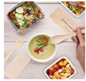 Juego de Cucharas Modernas de Mini-Bambú 100% Biodegradables, Longitud Personalizable, Cubiertos Desechables Ecológicos, Renovables y Naturales, 666 Piezas - Product Image 3