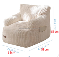 Housse de pouf convertible en tissu compressible, design moderne pour adultes, style minimaliste confortable, vente chaude