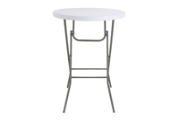 Table de bar légère en PEHD, cadre métallique extérieur au design moderne, idéale pour les événements et les fêtes – Offre Spéciale