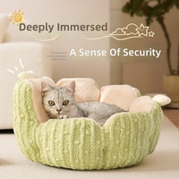 Lit pour chat style influenceur, motif écossais, tissu épais, écologique, chaud pour l'hiver