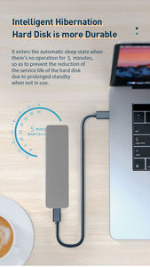 เคสอะลูมิเนียมสำหรับฮาร์ดไดรฟ์ NVMe M.2 ขนาด 2TB แบบเชื่อมต่อ Type-C รองรับ SSD ขนาด 2230 2242 2260 2280 - Product Image 3