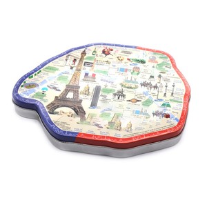 Fer-blanc de forme irrégulière sur le thème de <span class=keywords><strong>Paris</strong></span> peut 30ml récipient en étain pour stocker des souvenirs articles de voyage pour le stockage de biscuits - Product Image 4