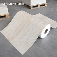 Panneaux de pierre artificielle en travertin pliables, revêtement mural souple pour intérieur, utilisation extérieure, argile modifiée 3D, carrelage imitation moderne