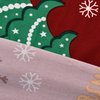 Tissu en soie de lait imprimé numériquement avec motif de Noël, pour housses de chaise en textile d'ameublement, motifs personnalisés disponibles