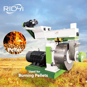 RICHI CE-zertifiziert 1-2t/h Erdnuss schalen Reiss chale Biomasse Alfalfa Pellet presse Maschine zum Verbrennen von Pellets - Product Image 1