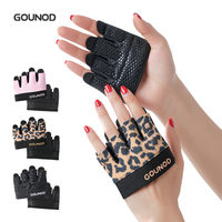 Guantes de Gimnasio de Cuatro Dedos con Agarre Antideslizante, Guantes Transpirables para Yoga, Pilates, Ciclismo, Entrenamiento al Aire Libre, Ejercicio y Deportes