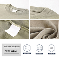 T-shirt imprimé pour homme YLS, grande taille, première qualité, 100% coton, 230 GSM, épaules tombantes, uni, surdimensionné