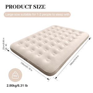 Nouveau <span class=keywords><strong>matelas</strong></span> gonflable manuel LEAO 2026 avec surface floquée confortable, pliable, idéal pour la randonnée - Product Image 6