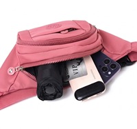 Riñonera impermeable con estampado colorido para mujer, riñonera de nailon de gran capacidad con múltiples bolsillos, bolso cruzado para el pecho, para uso diario al aire libre
