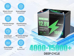 US WAREHOUSE Shipping 12V 100Ah Battery Lithium Battery Built in 100A Smart BMS, for RV,,Camping Fishing DATOUBOSS DT12-100 12v - Product Image 5