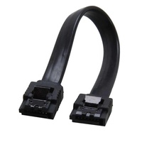 Cable de Datos SATA 3.0 SATAIII de 6 Gbps para Disco Duro HDD/SSD de PC y Portátil - Negro de 6 Pulgadas con Conector de Bloqueo