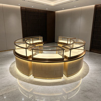 Vitrine de luxe pour bijoux, présentoir haut de gamme en verre avec éclairage LED, comptoir d'exposition pour magasin de bijoux