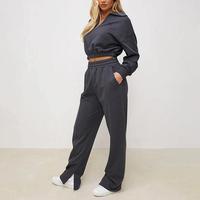 Ensemble Jogging et Sweat-Shirt pour Femmes, Coupe Ample Personnalisée, Taille Élastique, Chevilles Lavées, Blanc, Jogging, Pantalon de Sport, Sweat-Shirt