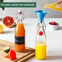 Bouteilles en verre de 16 oz avec bouchon basculant pour la fermentation de l'extrait de vanille, du kombucha, du kéfir, du coquito, de la soda, du jus gazeux et du sirop