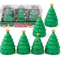 Jouet Squishy Arbre de Noël Anti-Stress Sensoriel à Presser, Décoration de Bureau Mignonne, Cadeau de Noël pour Enfants de 5 à 7 Ans
