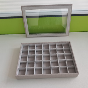 Boîte de rangement carrée en cuir pour bijoux, portable, pour voyage, boucles d'oreilles, bagues, colliers, étui de présentation à fermeture éclair - Product Image 2