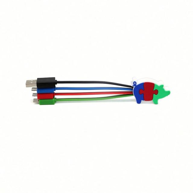 Factory Supplier Souvenir Company Gifts Mobile Phone Usb Charging Cable with logo Shape Cartoon Figure Design Custom