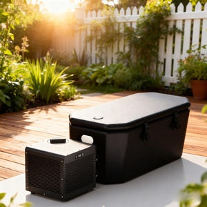 Baignoire de récupération sportive gonflable, spa portable, bain froid avec refroidisseur pour thérapie par l'eau glacée - Product Image 1