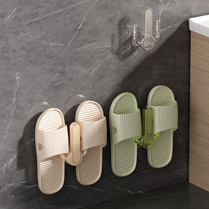 Bathroom Hook Wall Mounted Transparent Shoe Rack For Slippers Storage Durable Corner Mount - Product Image 2