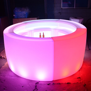 Led Bộ đồ nội thất thiết kế ngoài trời Câu lạc bộ đêm LED thanh ánh sáng bảng và ghế bên đồ nội thất mesas de luz LED - Product Image 6