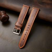 Profitez de jolis bracelets de montre en cuir de haute qualité, large bracelet de montre intelligent de luxe véritable tanné vintage, bracelet de montre en cuir
