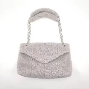 high quality Sheepskin women ladiesTote Bag Genuine Fur Handbag 2022 New Collection Factory OutFit